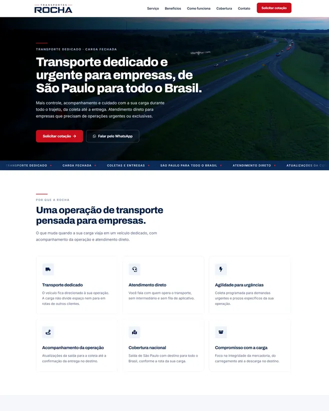Projeto Transportes Rocha